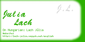 julia lach business card